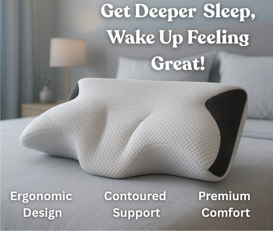 Hiquo Butterfly Contour Pillow (Memory Foam)