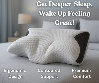 Hiquo Butterfly Contour Pillow (Memory Foam)