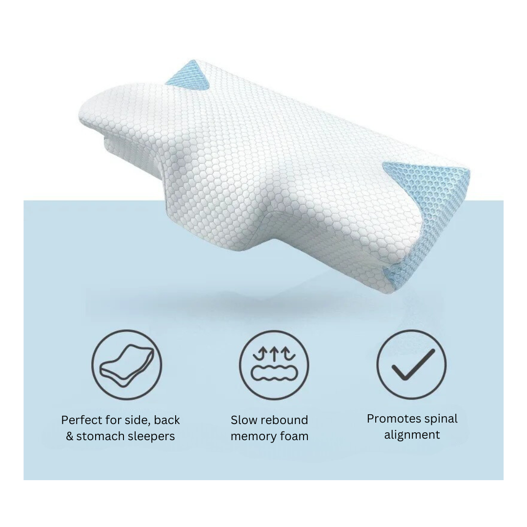 Hiquo Butterfly Contour Pillow (Memory Foam)