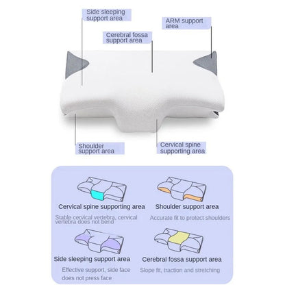 Hiquo Butterfly Contour Pillow (Memory Foam)